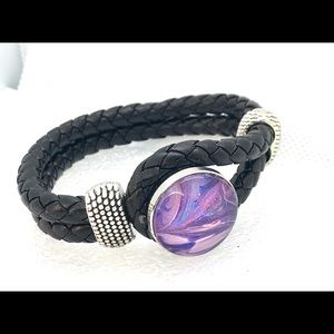 Bracelet leather Noosa Handmade 20mm snap SB20